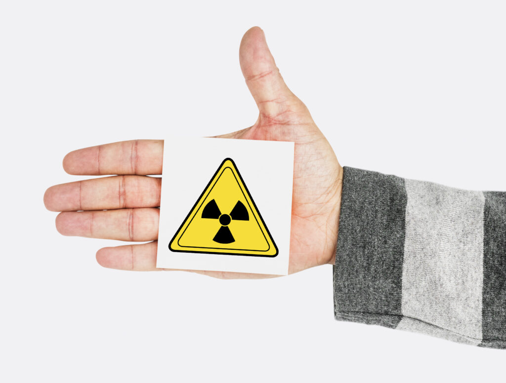 radioactive risk hazard safety caution sign